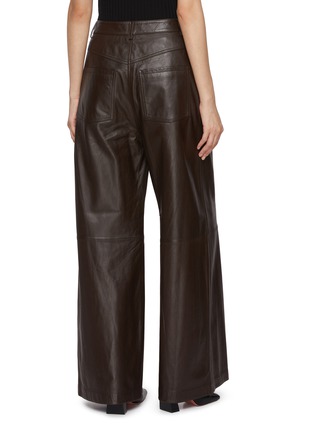 背面 - 点击放大 - YVES SALOMON - Wide Leg Leather Pants