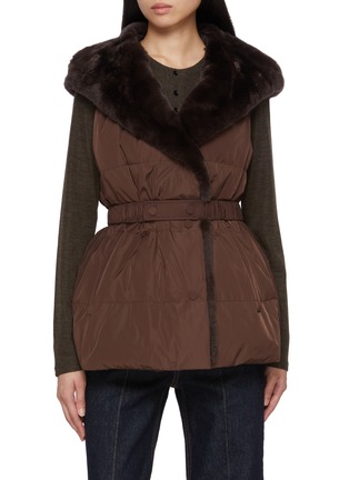 首图 - 点击放大 - YVES SALOMON - Sleeveless Puffer Fur Gilet
