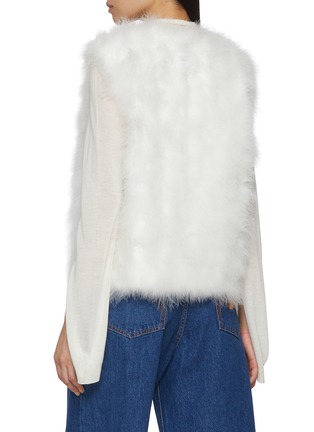 背面 - 点击放大 - YVES SALOMON - Sleeveless Feather Gilet