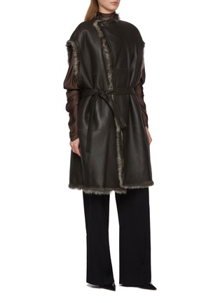 细节 - 点击放大 - YVES SALOMON - Chunky Shearling Long Gilet