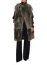 模特儿示范图 - 点击放大 - YVES SALOMON - Chunky Shearling Long Gilet