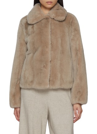 首图 - 点击放大 - YVES SALOMON - Short Pointed Collar Mink Jacket