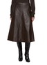 首图 - 点击放大 - YVES SALOMON - Flared Leather Midi Skirt