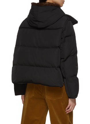 背面 - 点击放大 - YVES SALOMON - Mink Bib Hood Technical Puffer Jacket