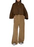 模特儿示范图 - 点击放大 - YVES SALOMON - Cropped Cape Wool Cashmere Jacket