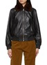 首图 - 点击放大 - YVES SALOMON - Detachable Mink Collar Leather Bomber Jacket