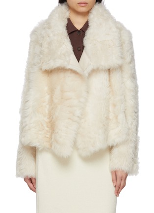 首图 - 点击放大 - YVES SALOMON - Curly Shearling Shawl Collar Jacket