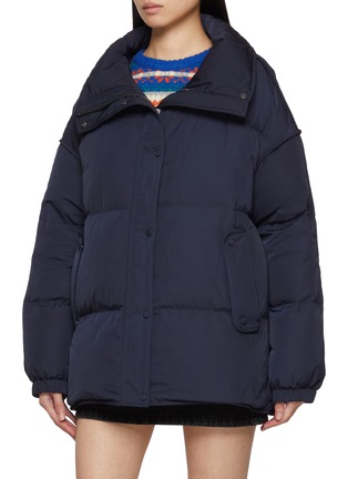 细节 - 点击放大 - YVES SALOMON - Mink Fur Collar Puffer Jacket