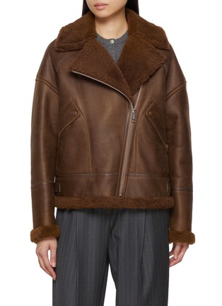 首图 - 点击放大 - YVES SALOMON - Shearling Biker Jacket