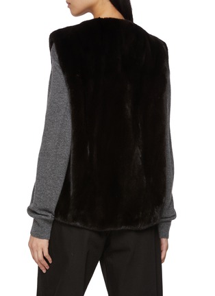 背面 - 点击放大 - YVES SALOMON - Round Neck Mink Fur Gilet