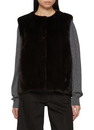 首图 - 点击放大 - YVES SALOMON - Round Neck Mink Fur Gilet