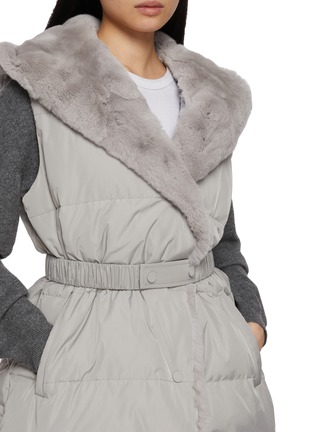  - YVES SALOMON - Rex Fur Trim Light Puffer Gilet