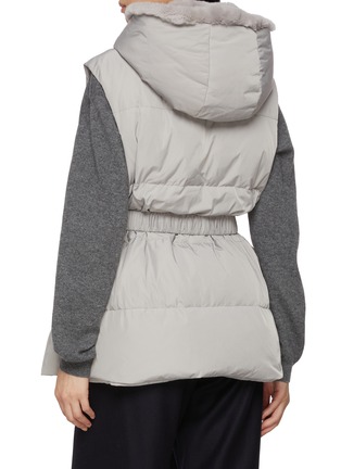 背面 - 点击放大 - YVES SALOMON - Rex Fur Trim Light Puffer Gilet