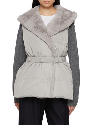 首图 - 点击放大 - YVES SALOMON - Rex Fur Trim Light Puffer Gilet