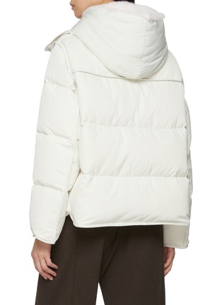 背面 - 点击放大 - YVES SALOMON - Mink Trim Hood Technical Zip Up Jacket