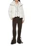 模特儿示范图 - 点击放大 - YVES SALOMON - Mink Trim Hood Technical Zip Up Jacket