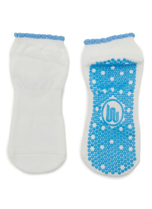 细节 –点击放大 - MOVEACTIVE - Classic Low Rise Grip Socks Set of 3 — Powder Blue