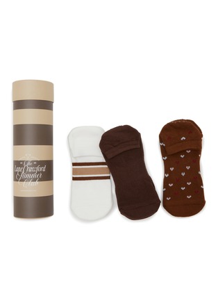 首图 –点击放大 - MOVEACTIVE - Classic Low Rise Grip Socks Set of 3 — Espresso