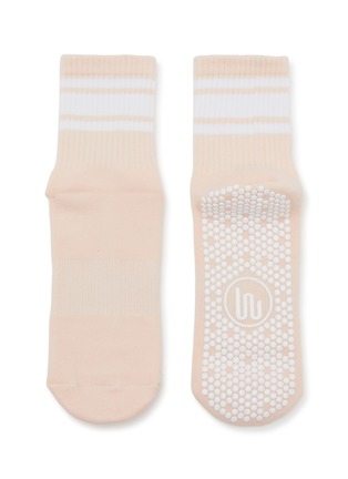 细节 –点击放大 - MOVEACTIVE - Crew Non-Slip Grip Socks Set of 3 — Soft Pink
