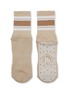 细节 –点击放大 - MOVEACTIVE - Crew Non-Slip Grip Socks Set of 3 — Almond