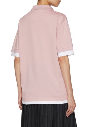 背面 - 点击放大 - PRADA - Logo Patch Polo Top