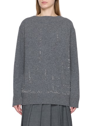 首图 - 点击放大 - BOINIGAN - Long Sleeve Round Neck Wool Knit Sweater