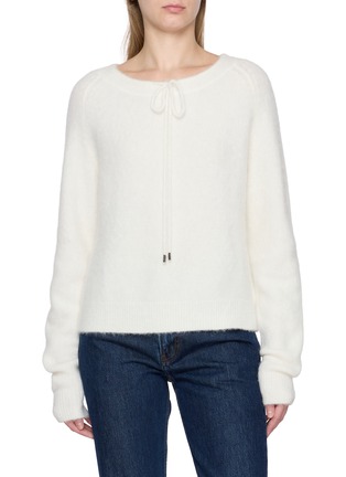 首图 - 点击放大 - BOINIGAN - Long Sleeve Drawstring Round Neck Knit Sweater