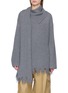 首图 - 点击放大 - BOINIGAN - Long Sleeve Scarf Collar Wool Cashmere Blend Midi Dress