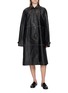 首图 - 点击放大 - BOINIGAN - Single Breasted Water Drop Print Leather Overcoat