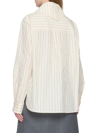 背面 - 点击放大 - BOINIGAN - Long Sleeve Lapel Collar Striped Shirt