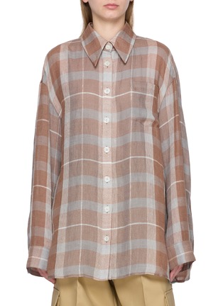 首图 - 点击放大 - BOINIGAN - Chequered Wool Ramie Knit Shirt