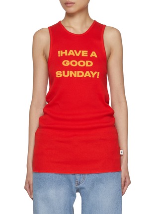 首图 - 点击放大 - SUNDAYFRUITMARKET - Good Sunday Cotton Ribbed Tank Top