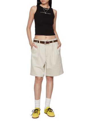 模特儿示范图 - 点击放大 - SUNDAYFRUITMARKET - Sun Cotton Bermuda Shorts