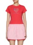 首图 - 点击放大 - SUNDAYFRUITMARKET - Crystal Heart Slogan Cotton Jersey T-Shirt