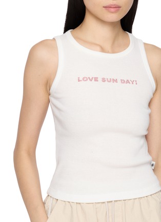  - SUNDAYFRUITMARKET - Love Sun Day Embellished Cotton Tank Top