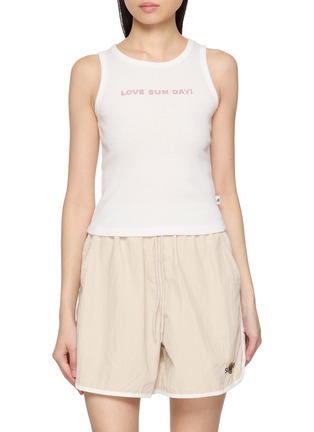 首图 - 点击放大 - SUNDAYFRUITMARKET - Love Sun Day Embellished Cotton Tank Top