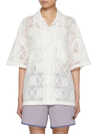 首图 - 点击放大 - SUNDAYFRUITMARKET - Holiday Crochet Cotton Knit Shirt