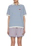首图 - 点击放大 - SUNDAYFRUITMARKET - Striped Collar Cotton T-Shirt