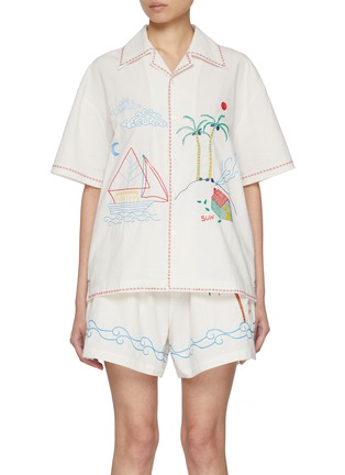 首图 - 点击放大 - SUNDAYFRUITMARKET - Sun Beach Embroidered Cotton Shirt