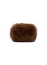 首图 –点击放大 - FJOLLA - Small Faux Fur Zippered Toiletry Pouch — Dark Brown