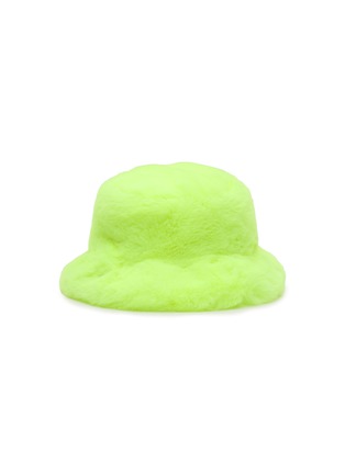  - FJOLLA - Faux Fur Bucket Hat — Safety Yellow