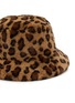 细节 –点击放大 - FJOLLA - Faux Fur Bucket Hat — Brown Leopard