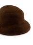 细节 –点击放大 - FJOLLA - Faux Fur Bucket Hat — Dark Brown