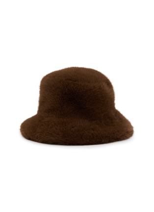 首图 –点击放大 - FJOLLA - Faux Fur Bucket Hat — Dark Brown