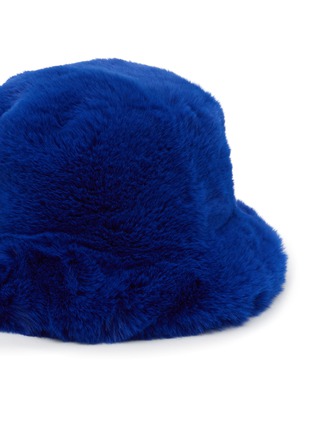 细节 –点击放大 - FJOLLA - Faux Fur Bucket Hat — Ultramarine