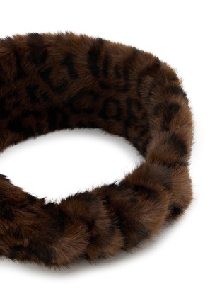 细节 –点击放大 - FJOLLA - Faux Fur Headband — Dark Leopard