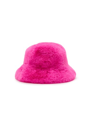  - FJOLLA - Faux Fur Bucket Hat — Pink Glow