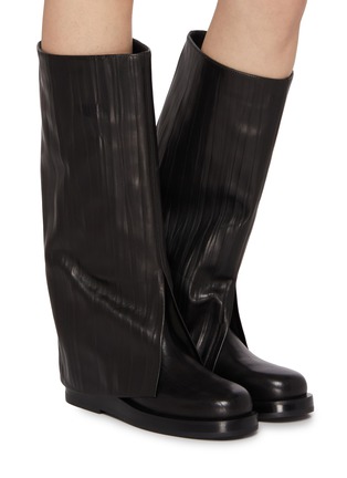 PEDDER RED | 40 MEILA 皮革中跟高筒靴