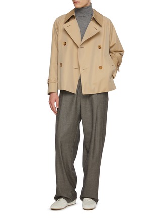 模特儿示范图 - 点击放大 - J∞QUALITY  - Button Up Short Cotton Trench Coat