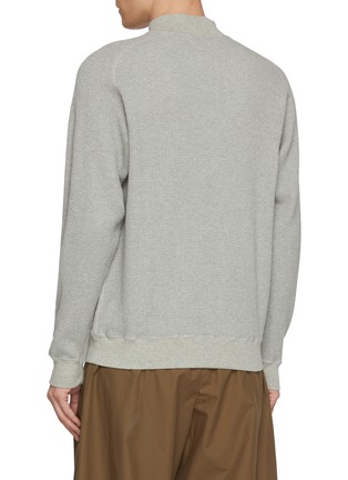 背面 - 点击放大 - J∞QUALITY  - Mock Neck Cotton Waffle Knit Sweatshirt